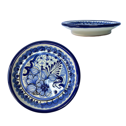 Set Taza Plato Talavera Poblana Elegante Vajilla Mexicana